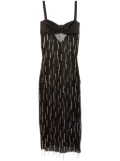 Fleur Du Mal Dangling Stones midi dress - Black