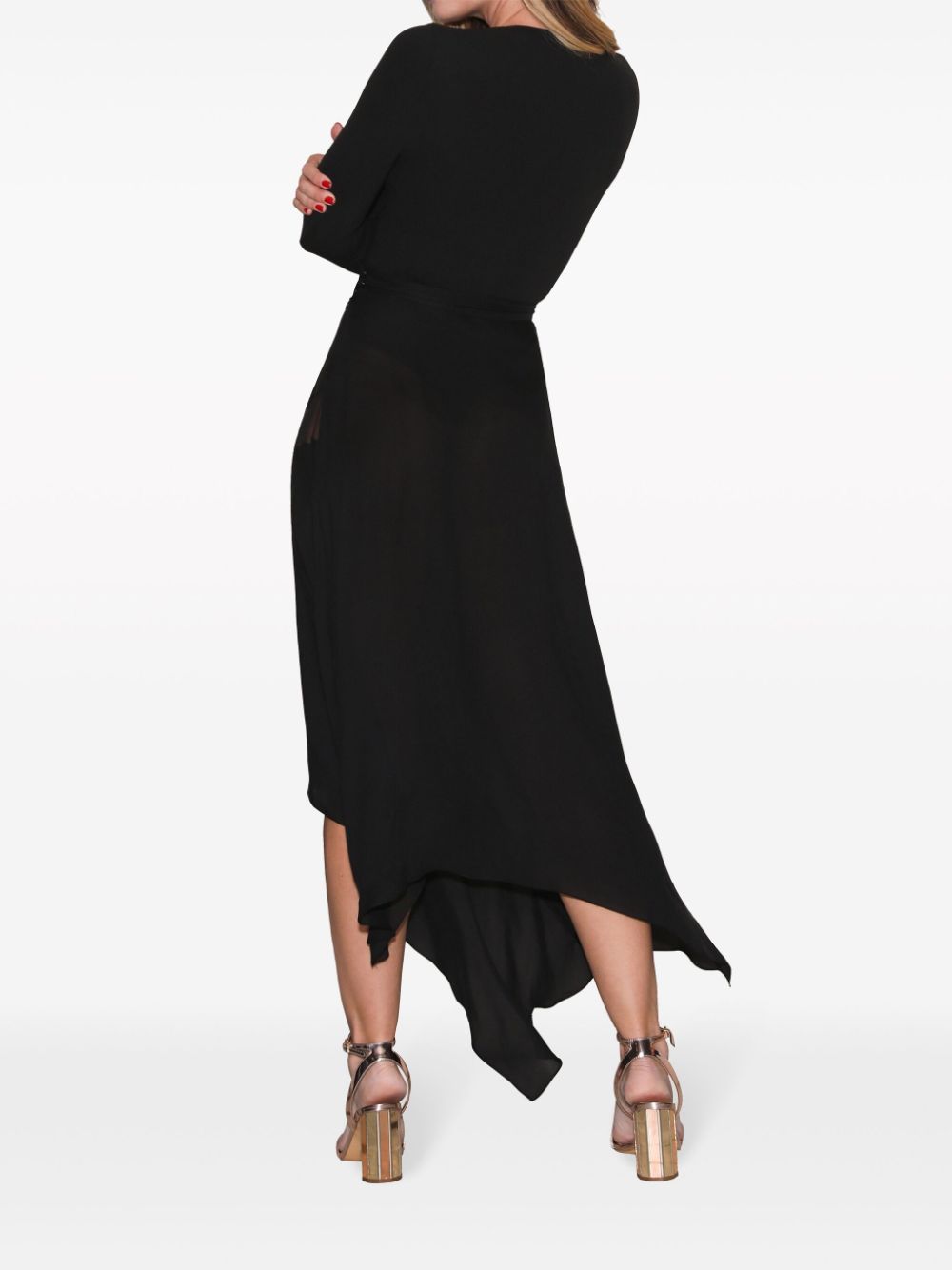Shop Fleur Du Mal High-waist Silk Skirt In Black