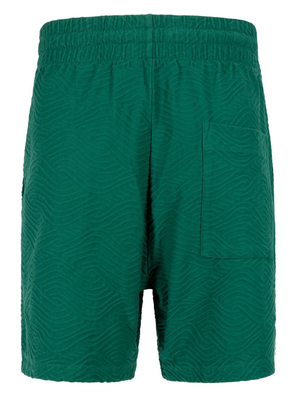 Casablanca 3D Wave organic cotton shorts - Groen