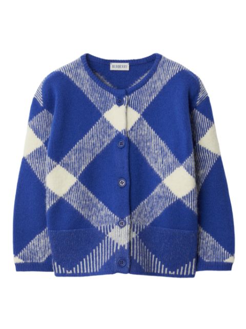 Burberry Kids vintage-check knitted cardigan