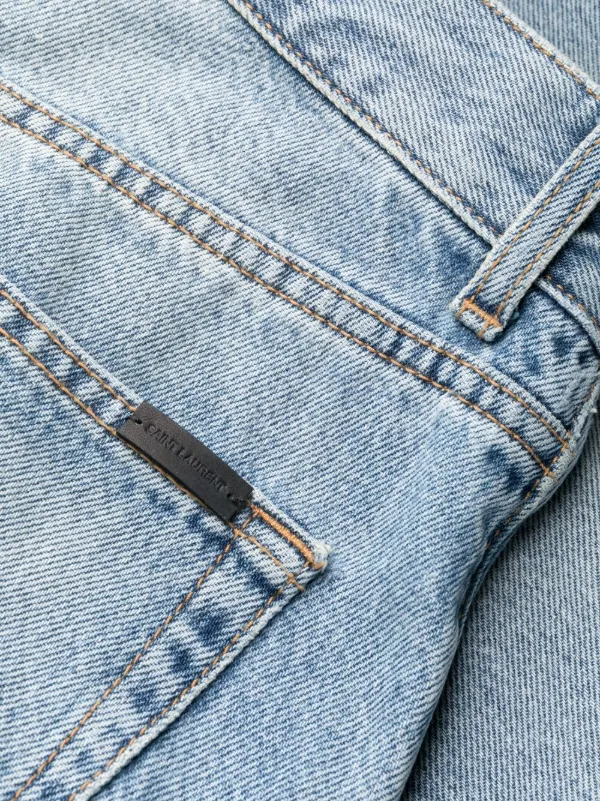 デニム・ジーパン SAINT LAURENT MID RISE STRAIGHT JEANS SAINT LAURENT Mid-rise straight-leg jeans | NET-A-PORTER