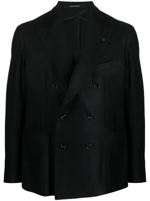 Tagliatore double-breasted wool blend blazer