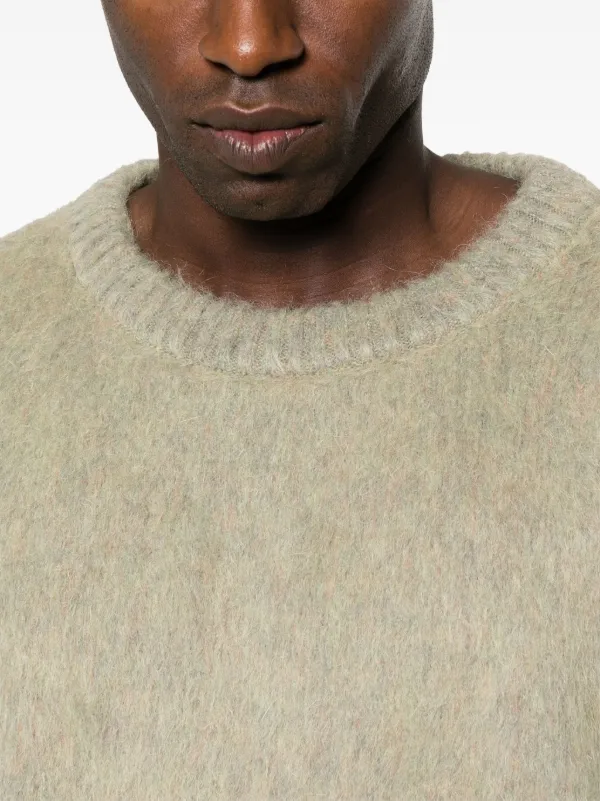 LEMAIRE crew-neck brushed-effect Jumper | Neutrals | FARFETCH NO