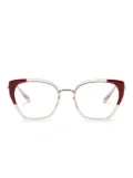 Kaleos Steele 004 butterfly-frame glasses - Red