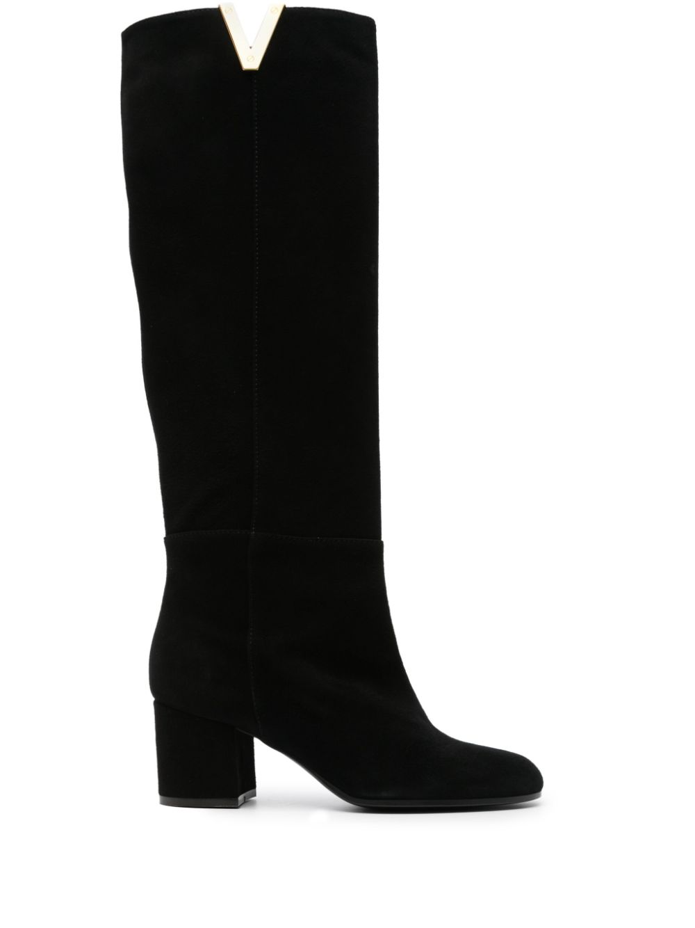 Via Roma 15 80mm VGold suede boots Black