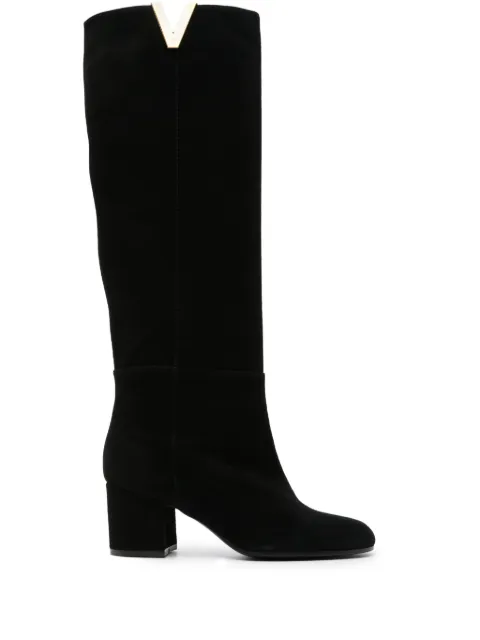 Via Roma 15 botas de gamuza VGold con tacón de 80mm