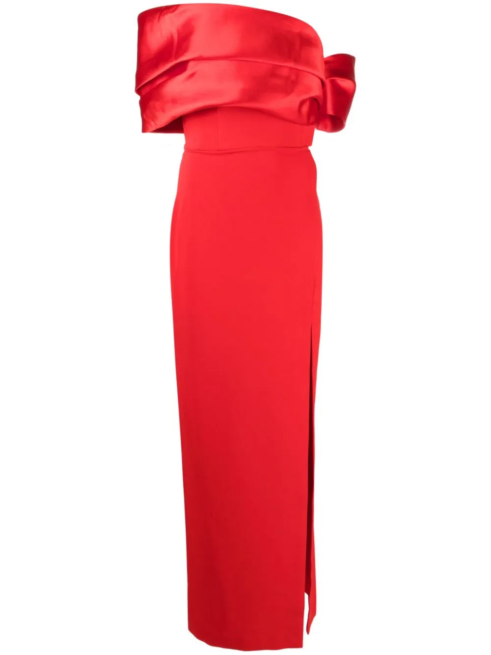 SOLACE LONDON ALEXIS OFF-SHOULDER GOWN