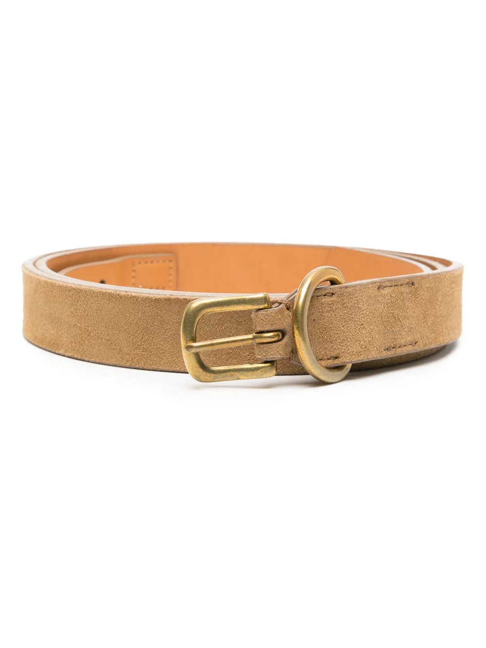 Auralee slim leather belt - Marrone