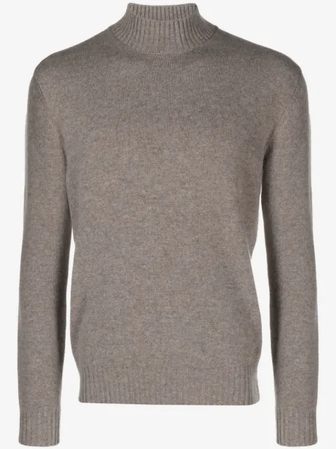 Cruciani mock-neck wool blend jumper