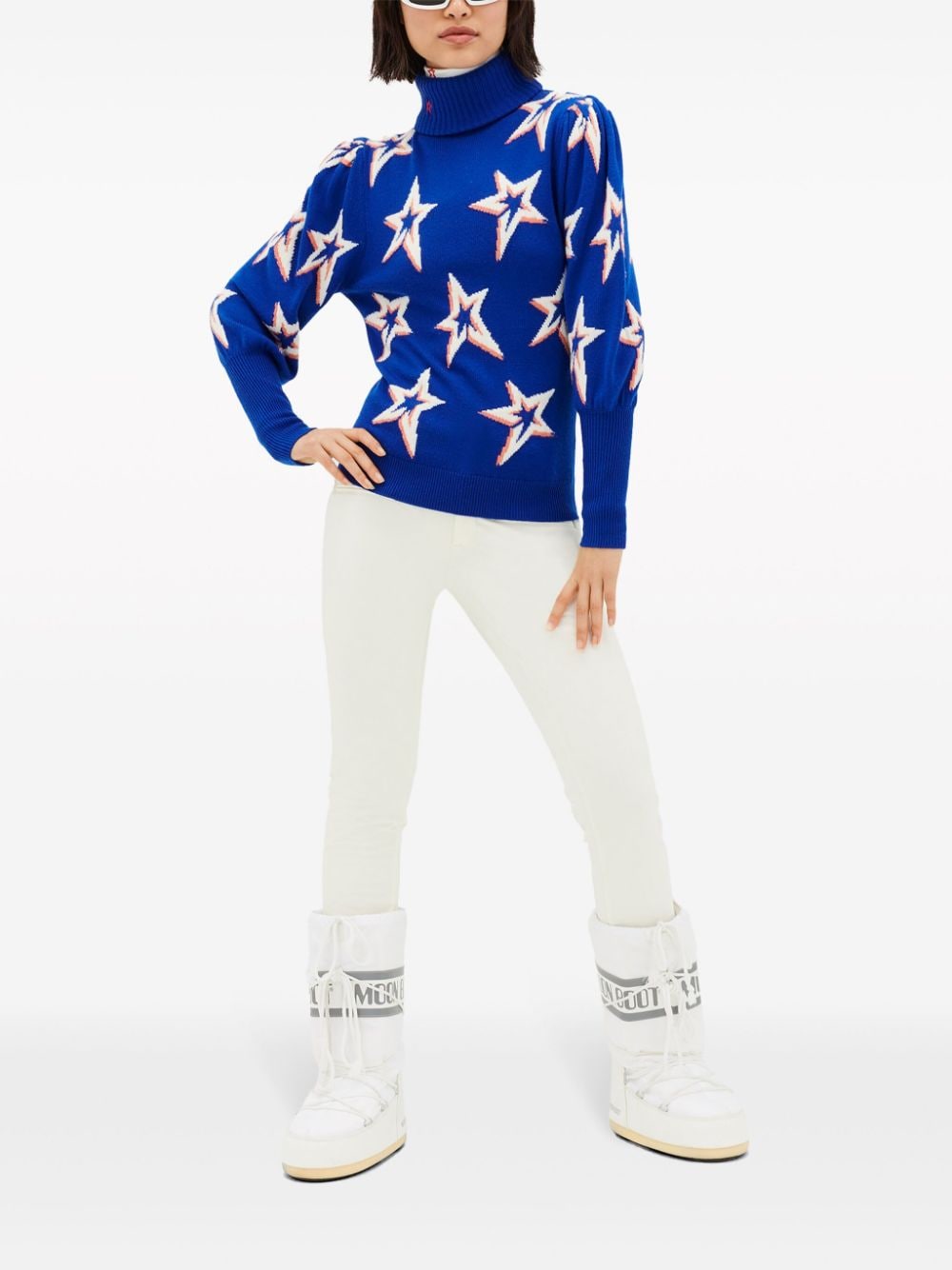 Image 2 of Perfect Moment Star Dust balloon-sleeve jumper
