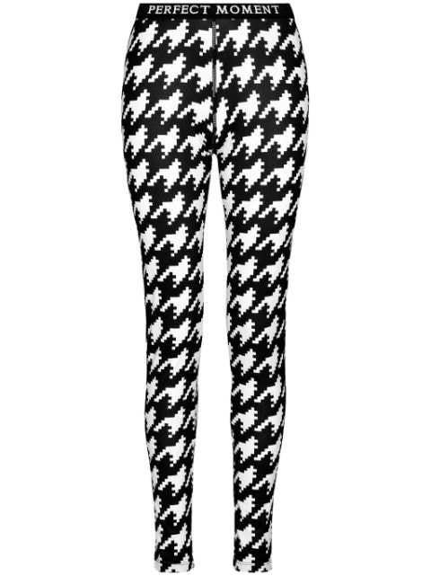 Perfect Moment Thermal houndstooth ski leggings