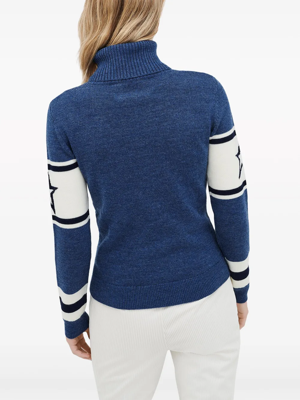 Shop Perfect Moment Schild Merino Wool Jumper In Blue