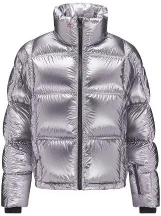 Metallic silver ski jacket discount