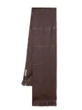Saint Laurent Pre-Owned 1990s textured silk-blend scarf - Brown