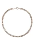 Susan Caplan Vintage 1990s wheat chain necklace - Silver