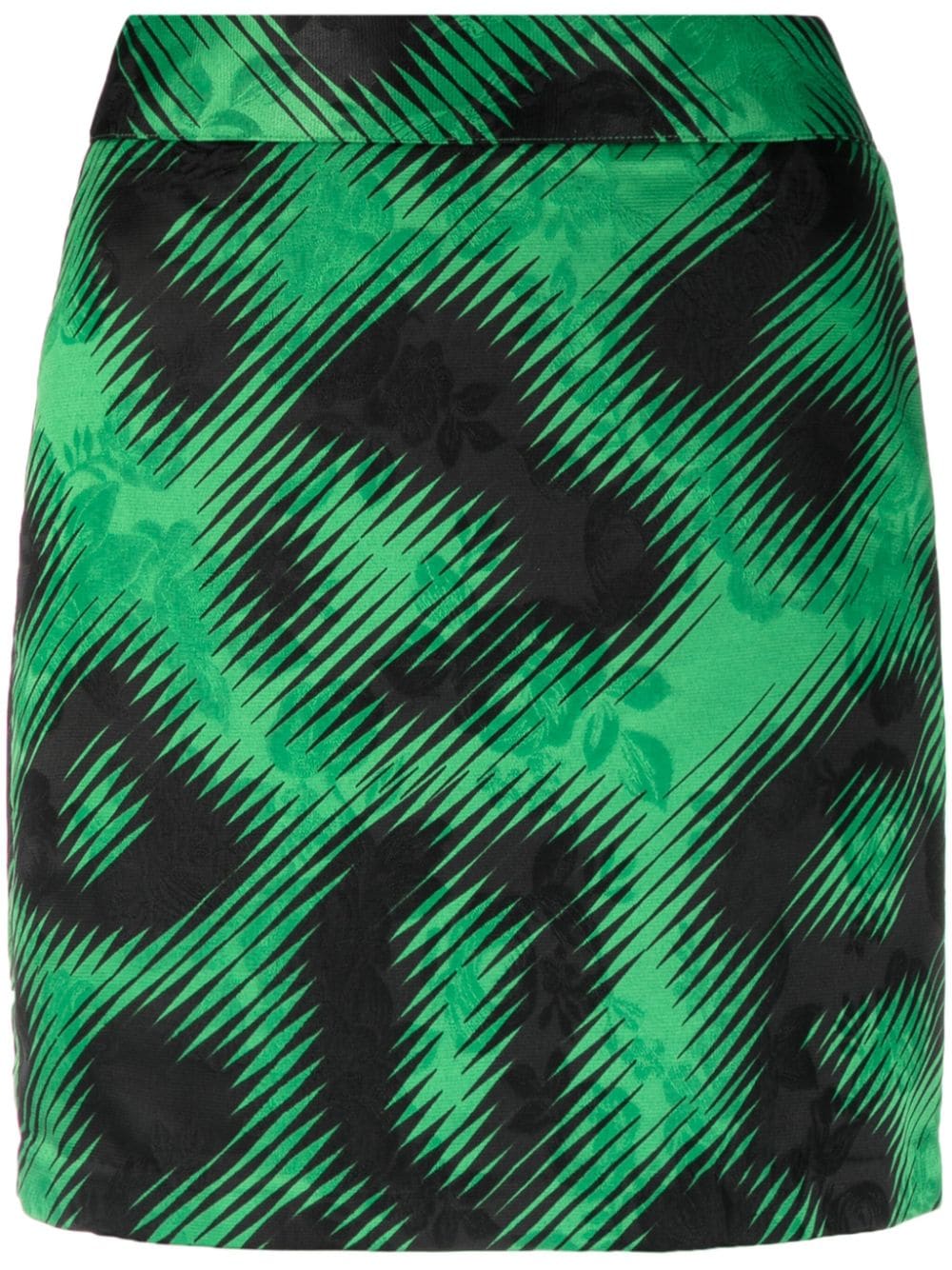Essentiel Antwerp Edeny Leopard-print Miniskirt In Green