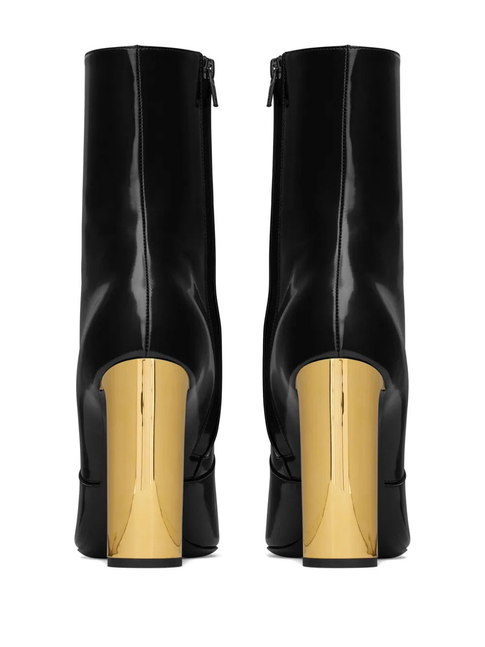 Shop Saint Laurent Auteuil 100mm Leather Boots In Black