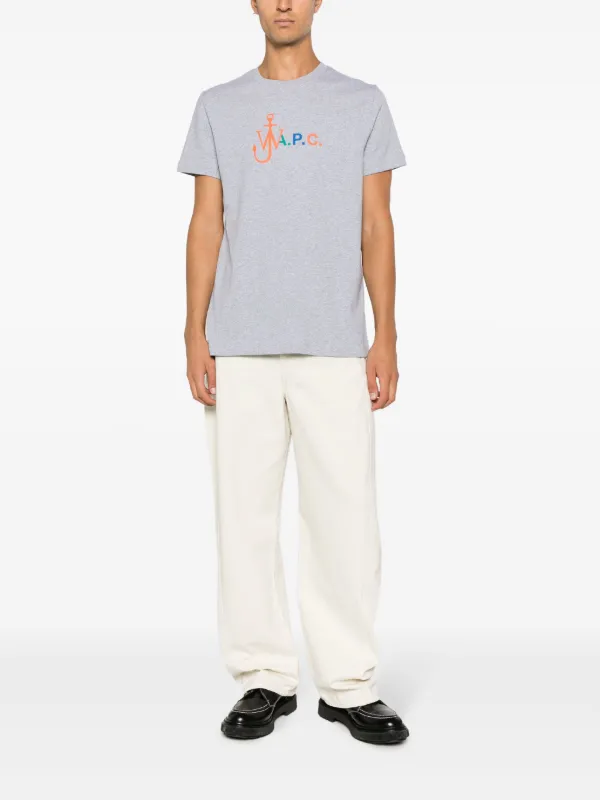 A.P.C. x JW Anderson logo-print T-shirt | Grey | FARFETCH GE