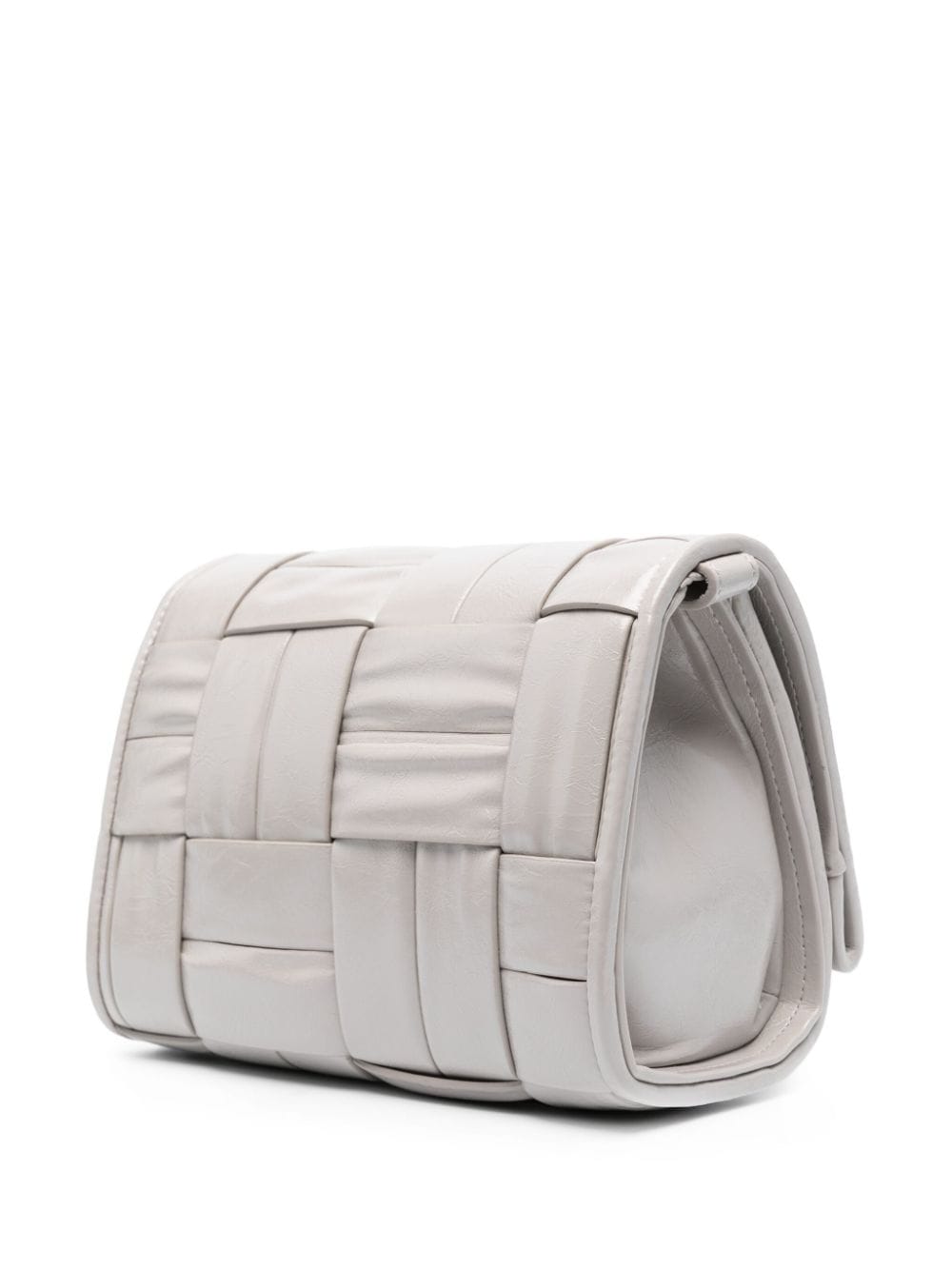 Shop Themoirè Feronia Twist Weaved Shoulder Bag In Grey