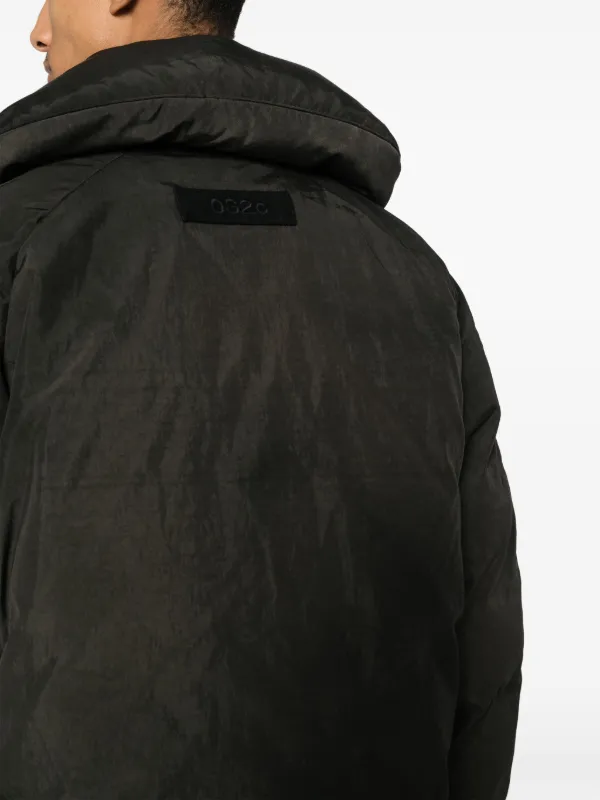 032c logo-patch feather-down Jacket | Brown | FARFETCH ID
