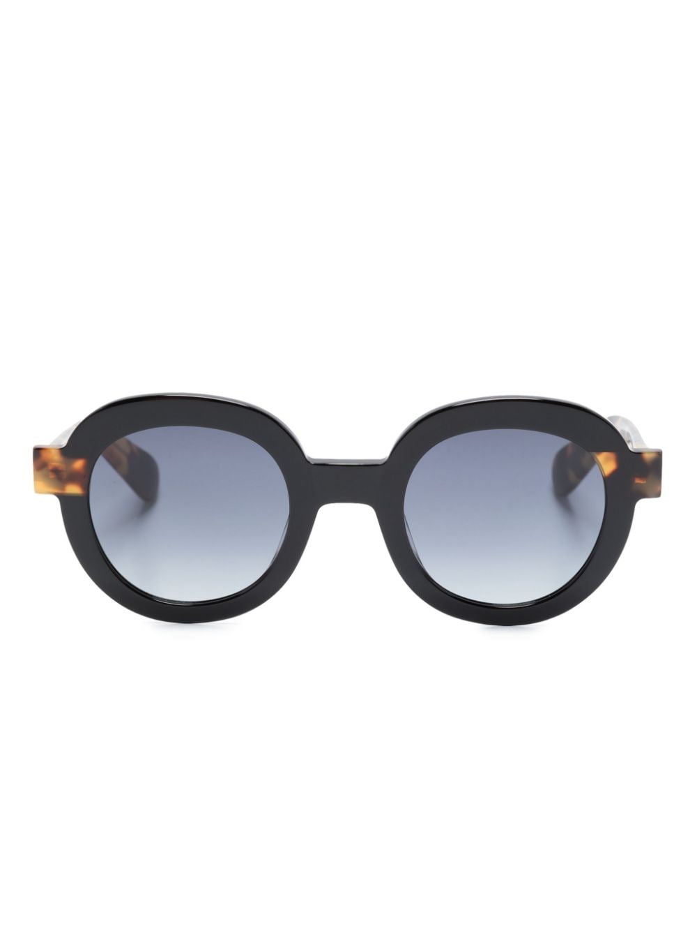 Kaleos Macguff 1 Round-frame Sunglasses In Black