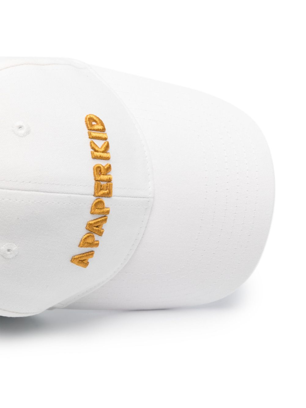 a paper kid logo-embroidered cotton cap - Beige