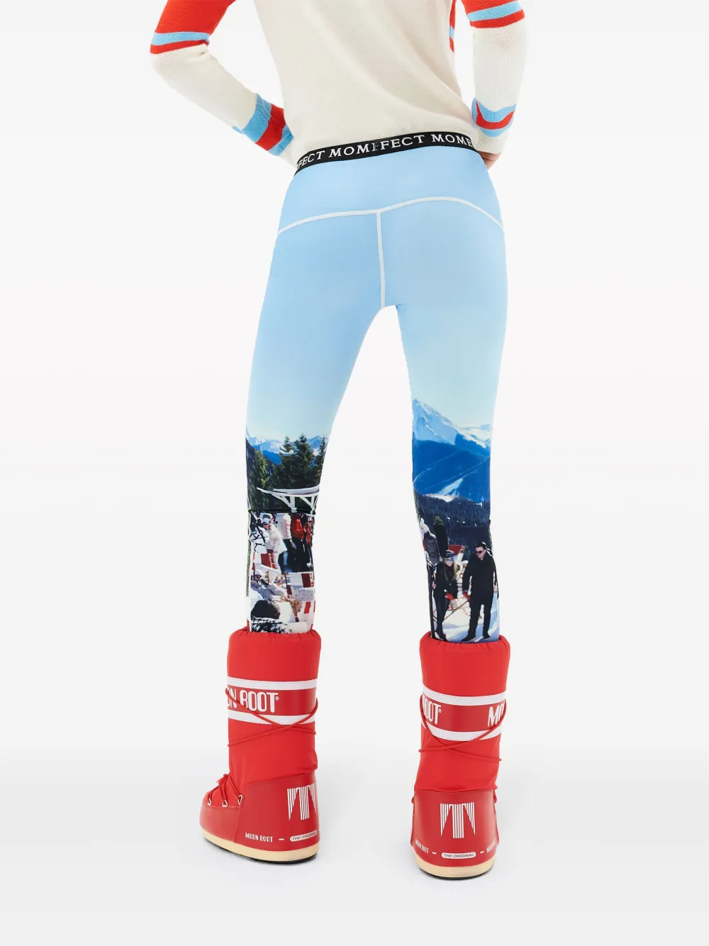 Shop Perfect Moment X Dede Johnston Thermal Leggings In Blue