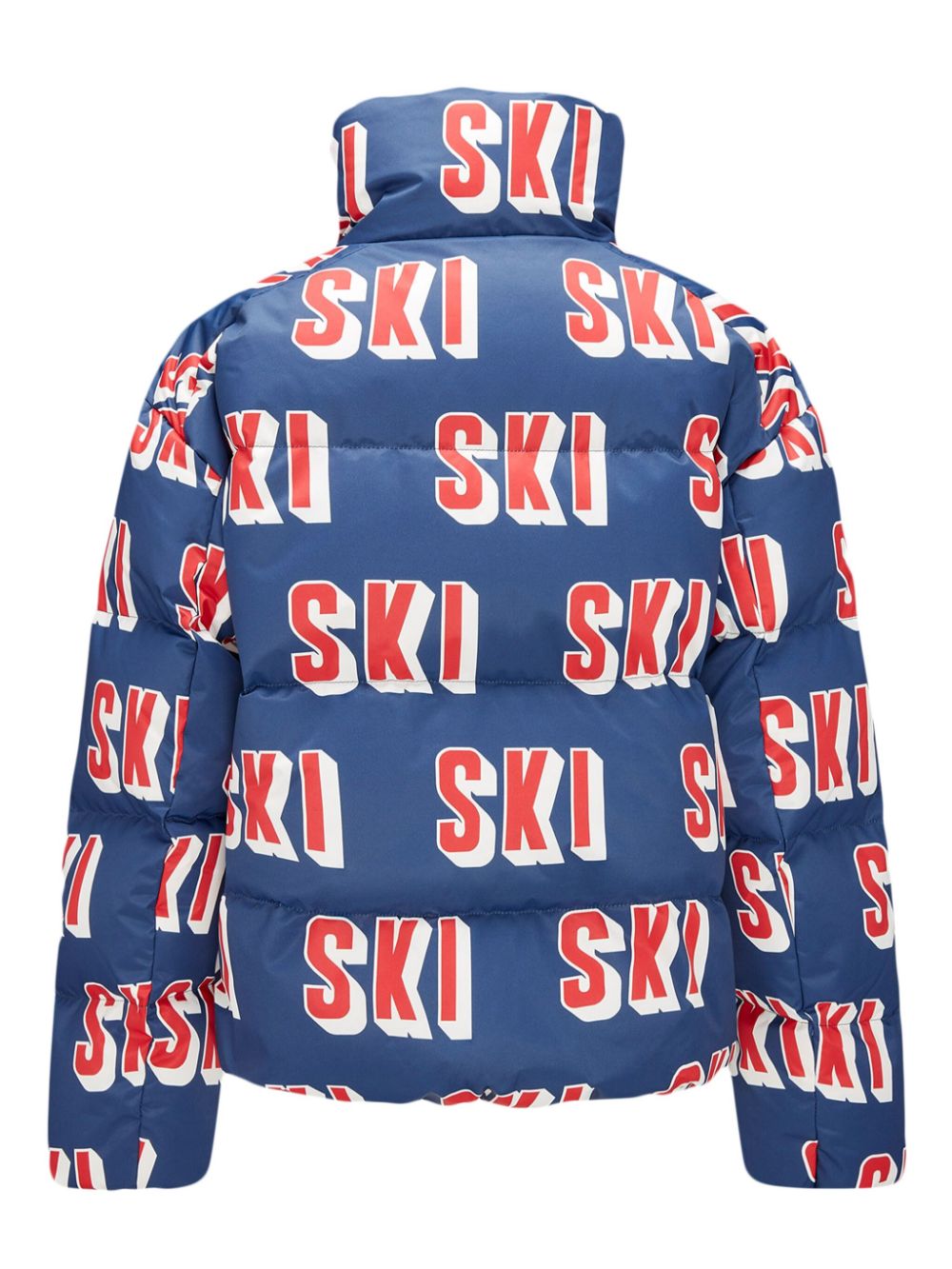 Perfect Moment Kids' Nuuk Text-print Ski Jacket In Blue