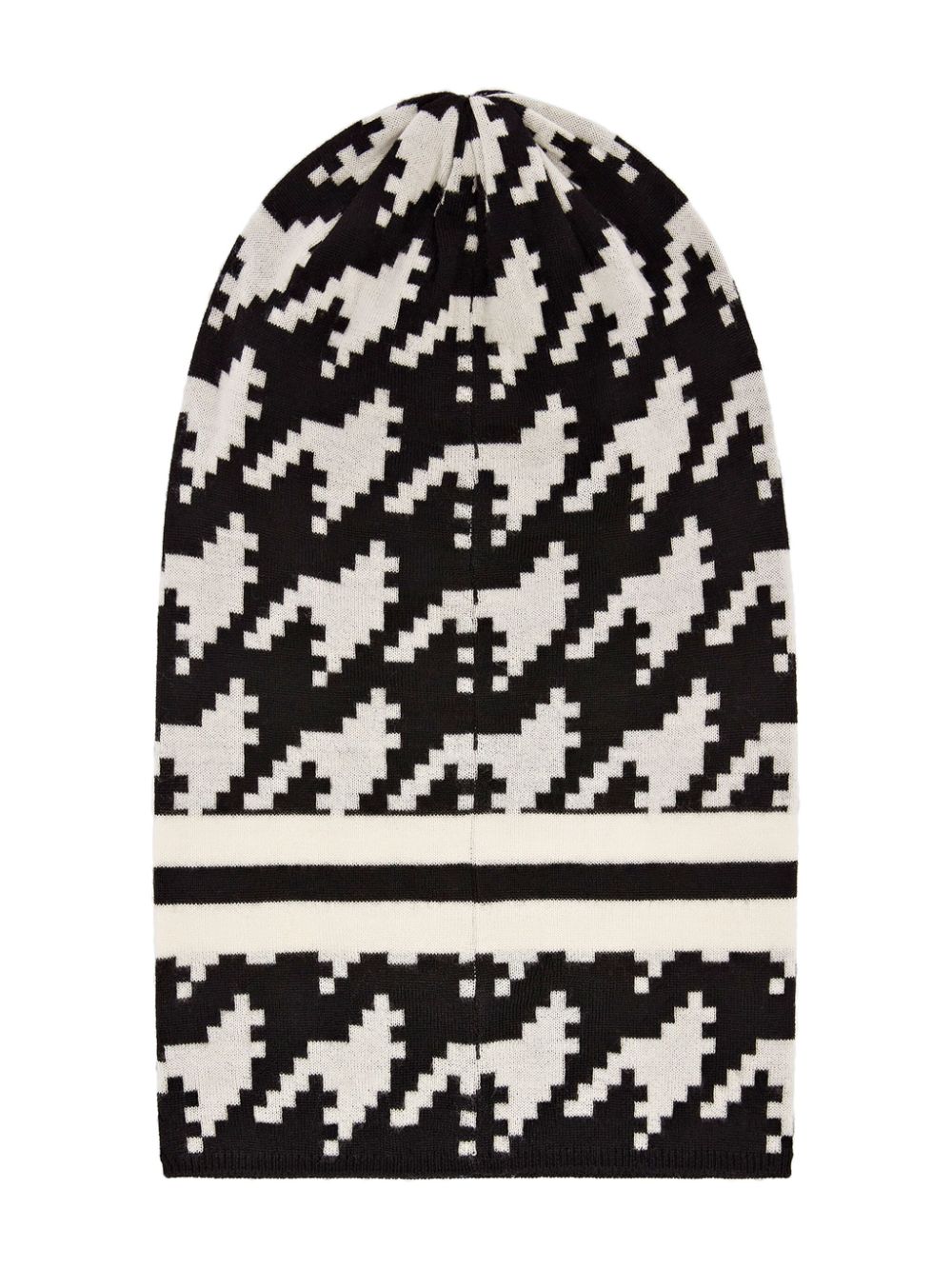 Shop Perfect Moment Perfect Houndstooth-pattern Wool Balaclava In Schwarz