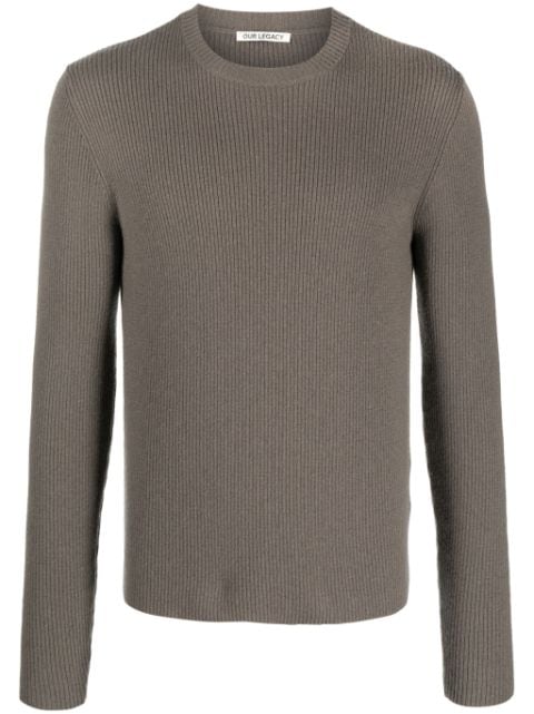 OUR LEGACY ribbed-knit merino wool jumper