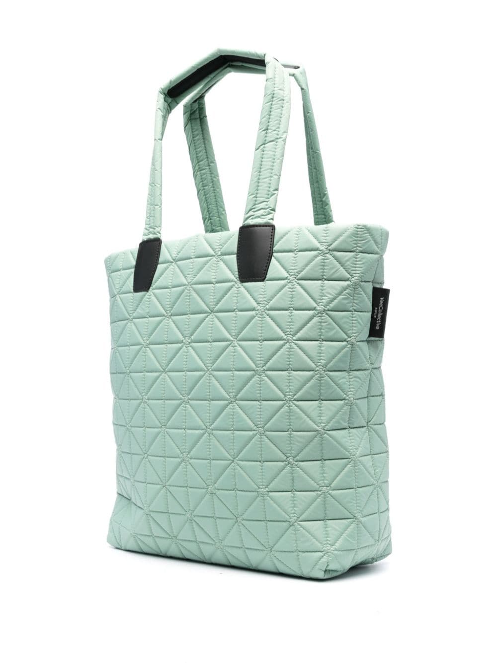 Shop Veecollective Large Vee Geometric Tote Bag In Green