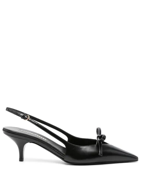 Miu Miu 65mm bow-embellished leather pumps