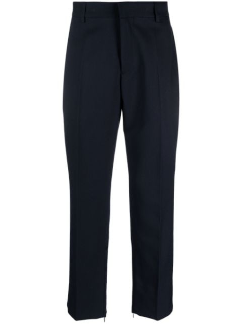 straight leg tailored trousers