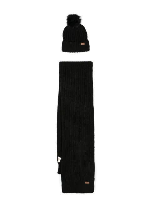 Barbour ribbed-knit scarf & beanie set