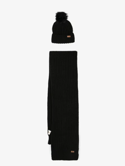 Barbour ribbed-knit scarf & beanie set