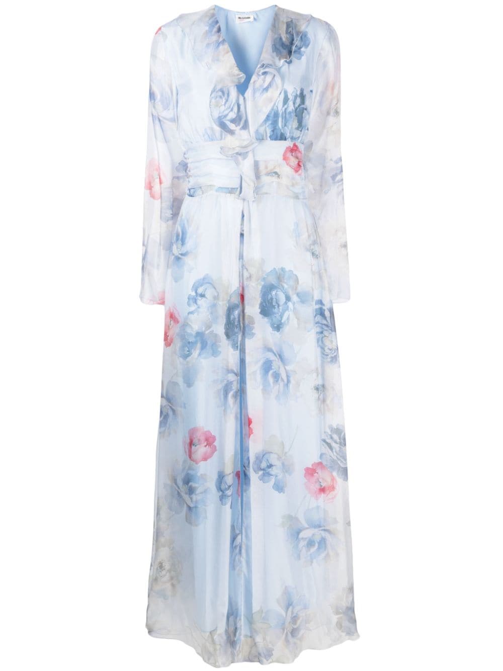 Blugirl Maxi-jurk met bloemenprint Blauw