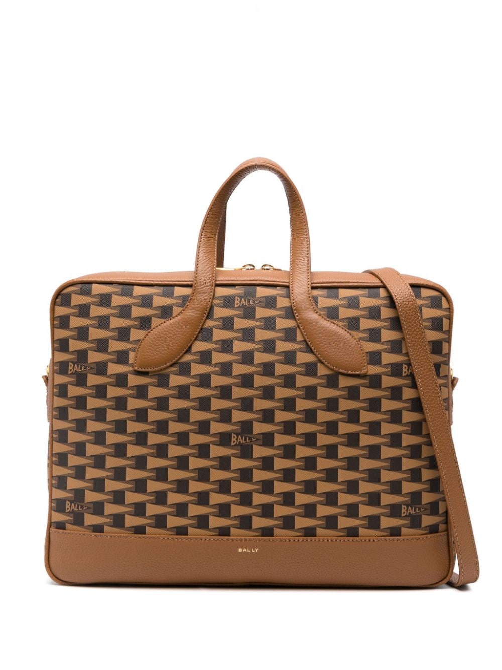BALLY PENNANT LEATHER BRIEFCASE
