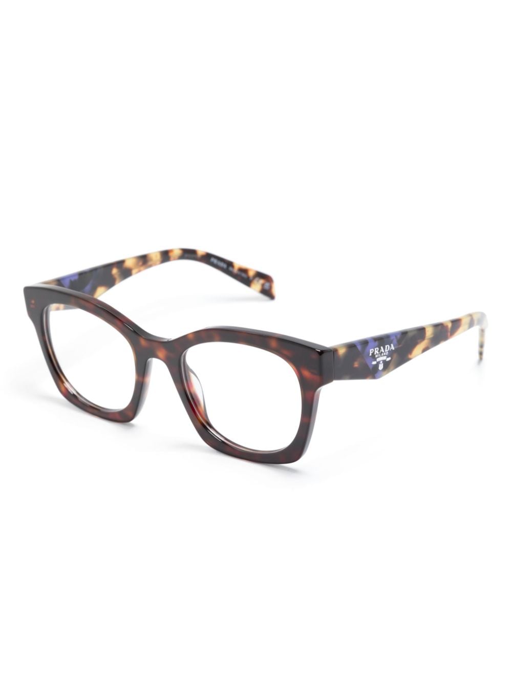 Shop Prada Tortoiseshell D-frame Glasses In Brown