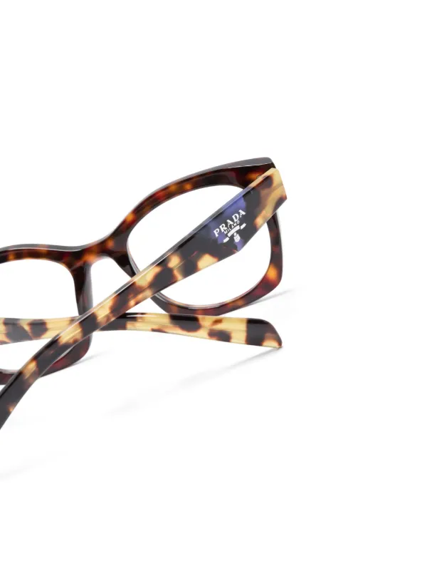 Prada tortoise shop shell eyeglasses