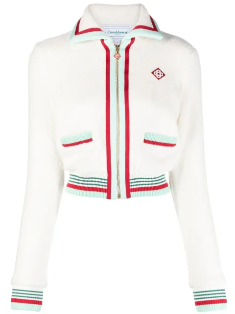 Casablanca zip-up cropped jacket 