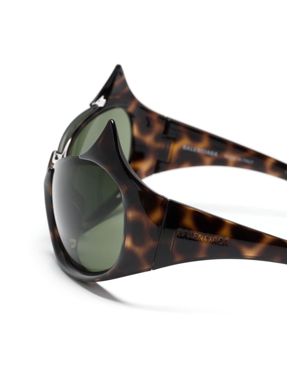 Shop Balenciaga Gotham Cat Sunglasses In Brown
