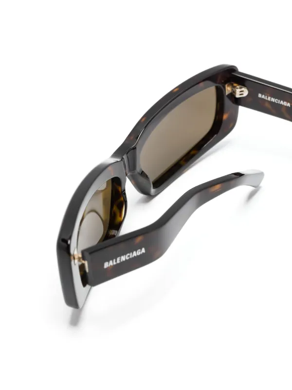 Balenciaga Eyewear Tortoiseshell rectangle-frame Sunglasses  display picture 3