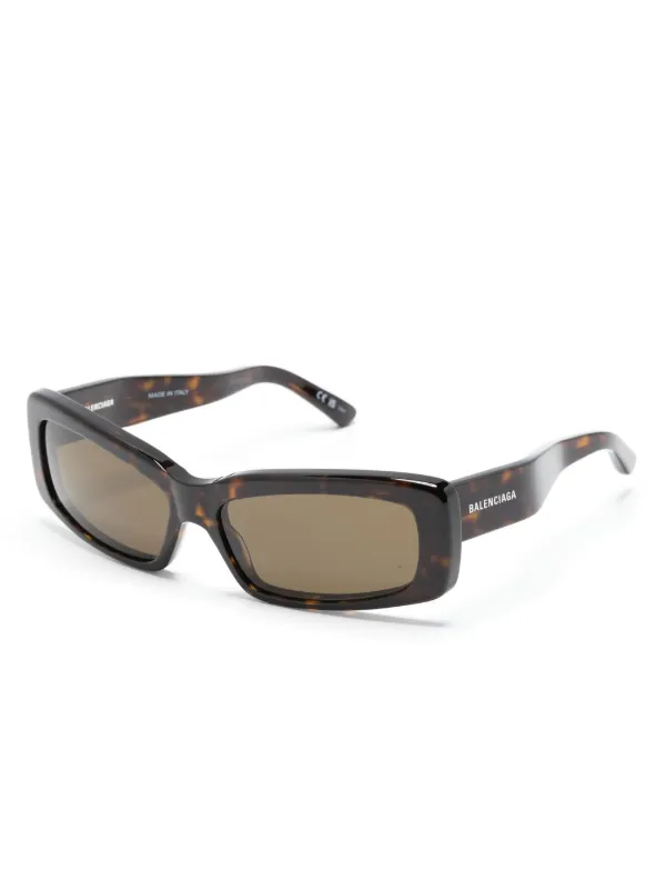 Balenciaga Eyewear Tortoiseshell rectangle-frame Sunglasses Brown  FARFETCH MY