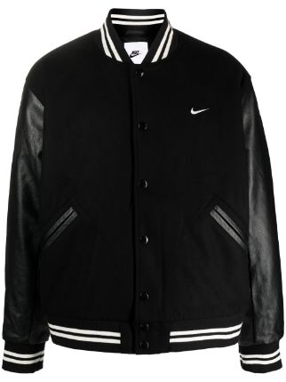 Nike leather hotsell bomber jacket