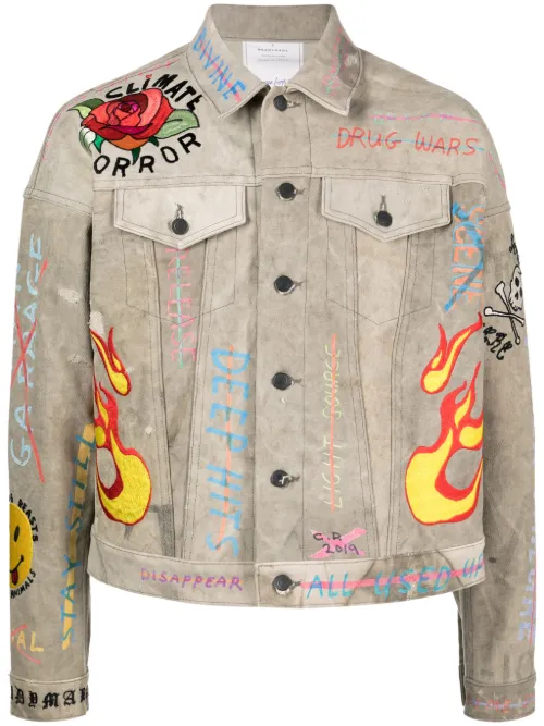 Veste boutonnée à imprimé graphique - Readymade - Modalova
