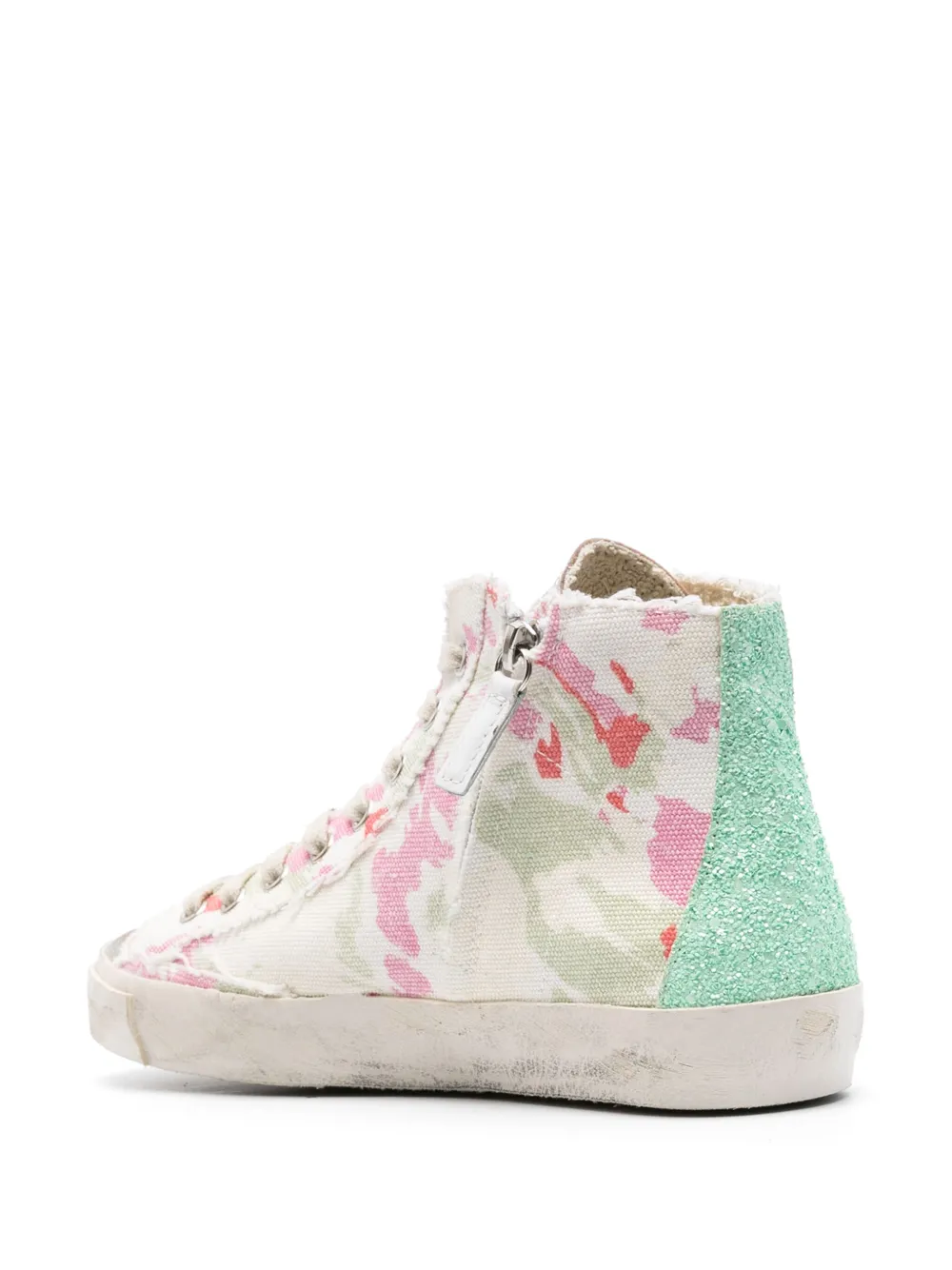 Shop Philippe Model Paris Paris Abstract-pattern Print Sneakers In White