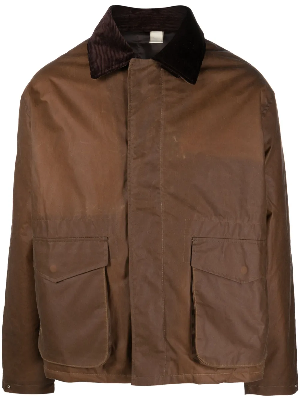 SUNFLOWER Waxed Coat TAN Ours ROSE着用