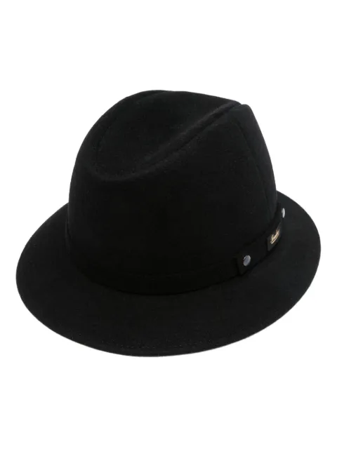 Borsalino logo-patch felted trilby