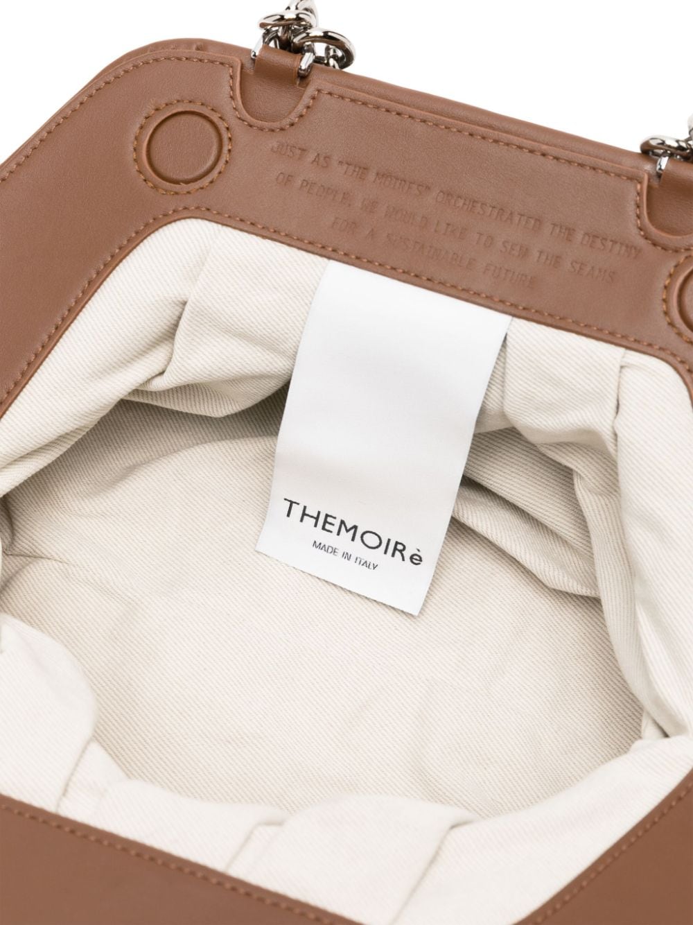 Shop Themoirè Tia Artificial Leather Clutch Bag In Brown