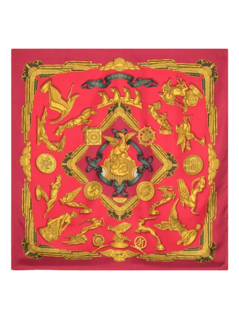 Hermès Pre-Owned mascada de seda Le Parures du Vent 2000 